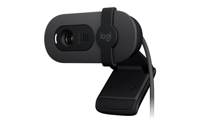 Logitech Brio 105 Full HD 1080p Business Webcam – Auto Light Balance, Integrated Privacy Shutter